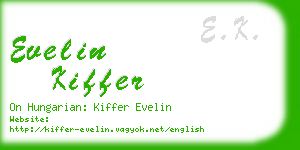 evelin kiffer business card